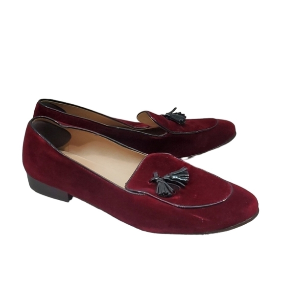J.Crew Womens Velvet Loafer Slip on shoes sz 7.5 - Picture 1 of 14